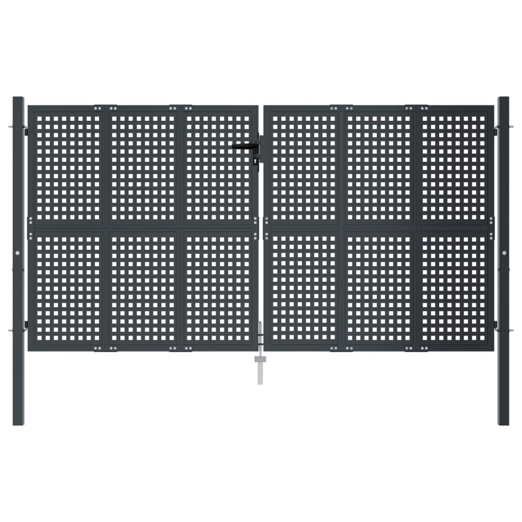 Hageport antrasitt 300x150 cm stål