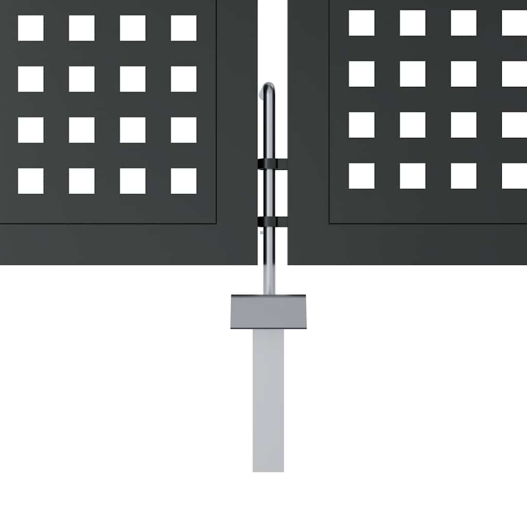 Hageport antrasitt 400x125 cm stål vidaXL