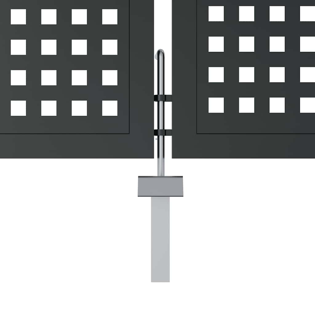 Hageport antrasitt 400x125 cm stål vidaXL