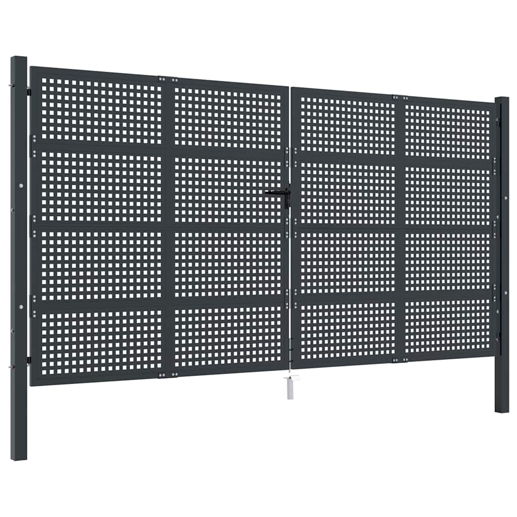 Hageport antrasitt 400x175 cm stål