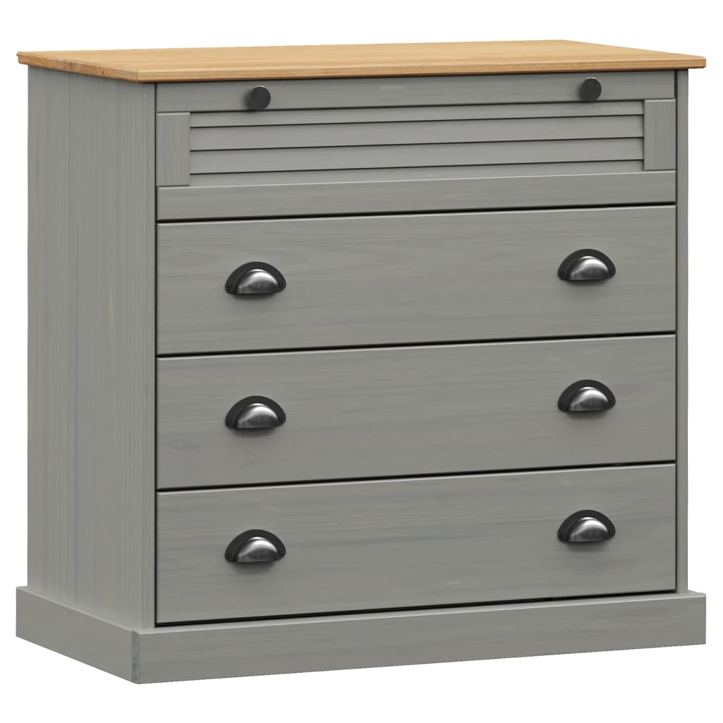 Kommode VIGO grå 80x40x76 cm heltre furu