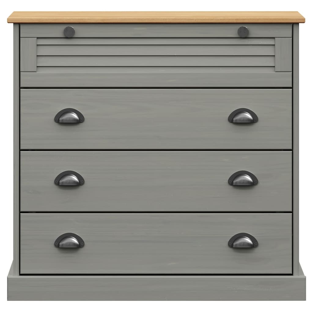 Kommode VIGO grå 80x40x76 cm heltre furu