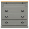 Kommode VIGO grå 80x40x76 cm heltre furu