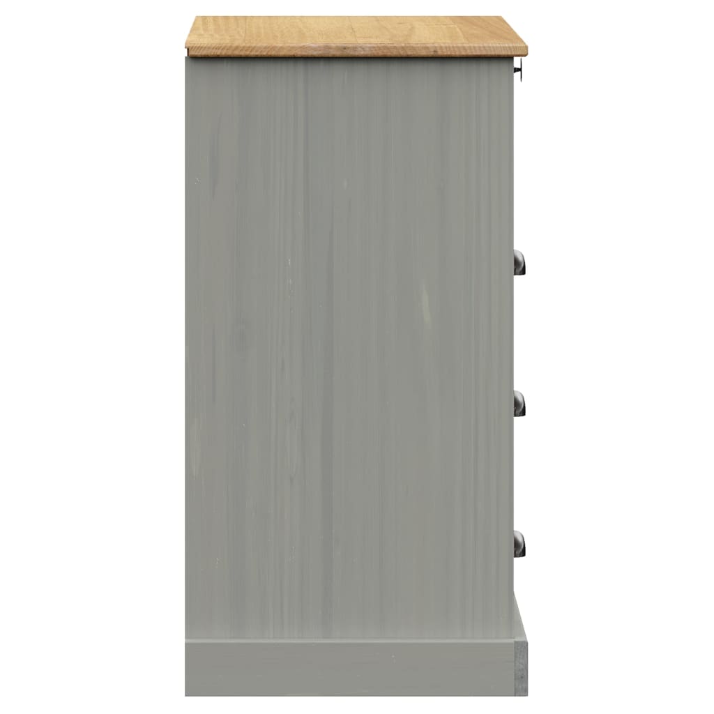 Kommode VIGO grå 80x40x76 cm heltre furu