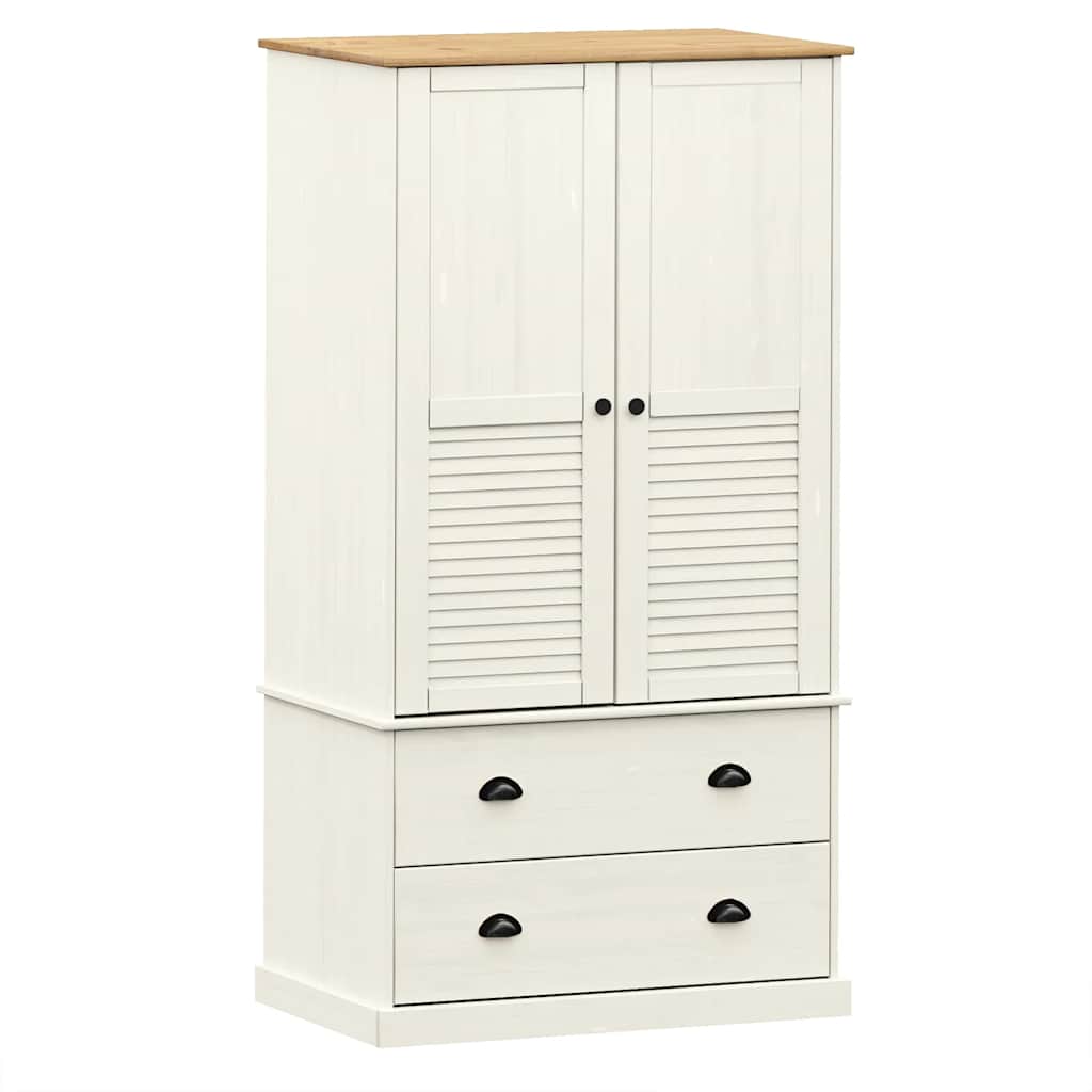 Garderobe VIGO hvit 90x55x170 cm heltre furu