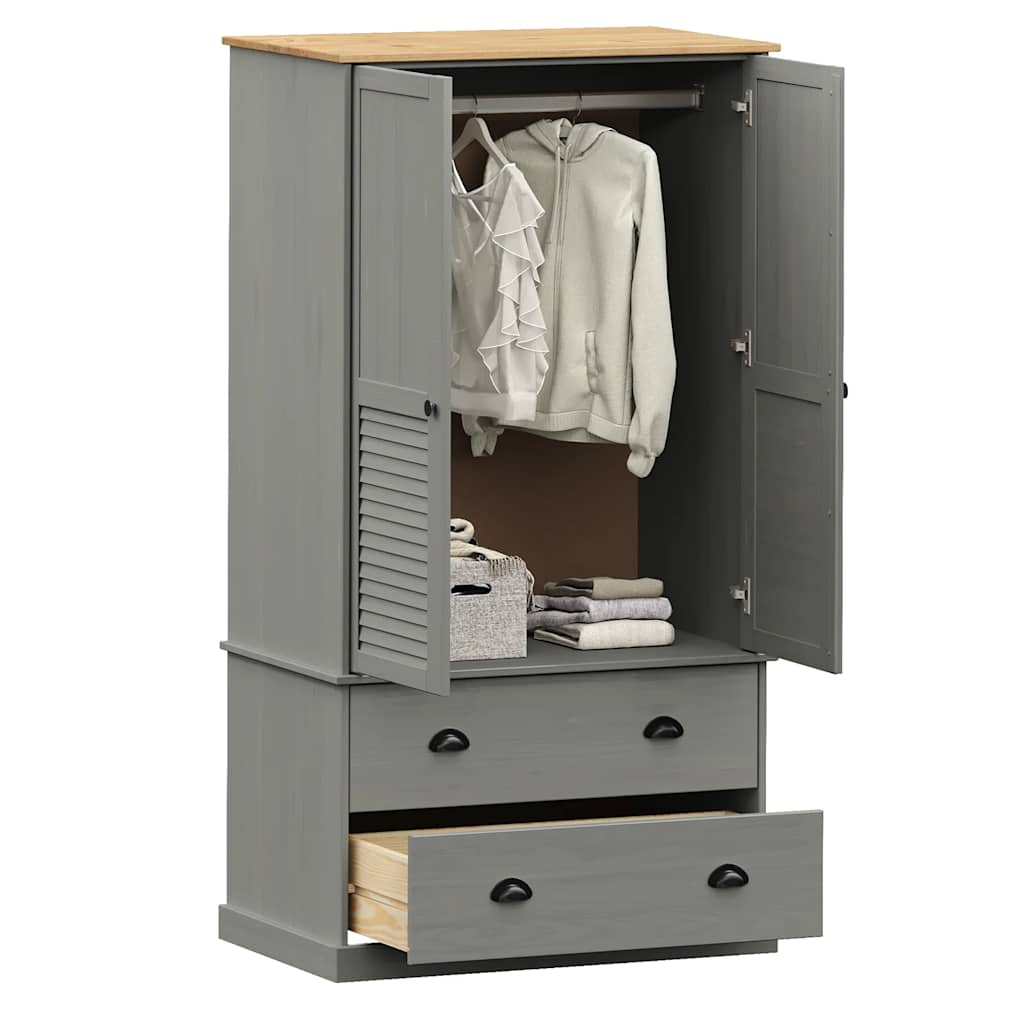 Garderobe VIGO grå 90x55x170 cm heltre furu