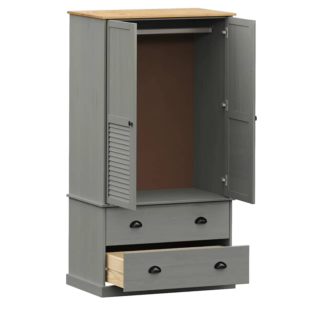 Garderobe VIGO grå 90x55x170 cm heltre furu