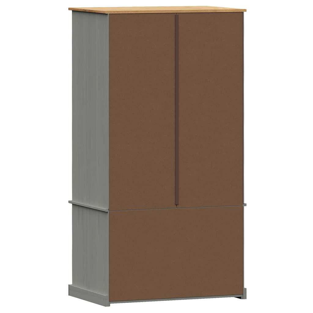 Garderobe VIGO grå 90x55x170 cm heltre furu