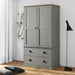 Garderobe VIGO grå 90x55x170 cm heltre furu