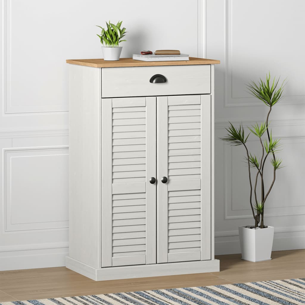 Skoskap VIGO hvit 60x35x96 cm heltre furu
