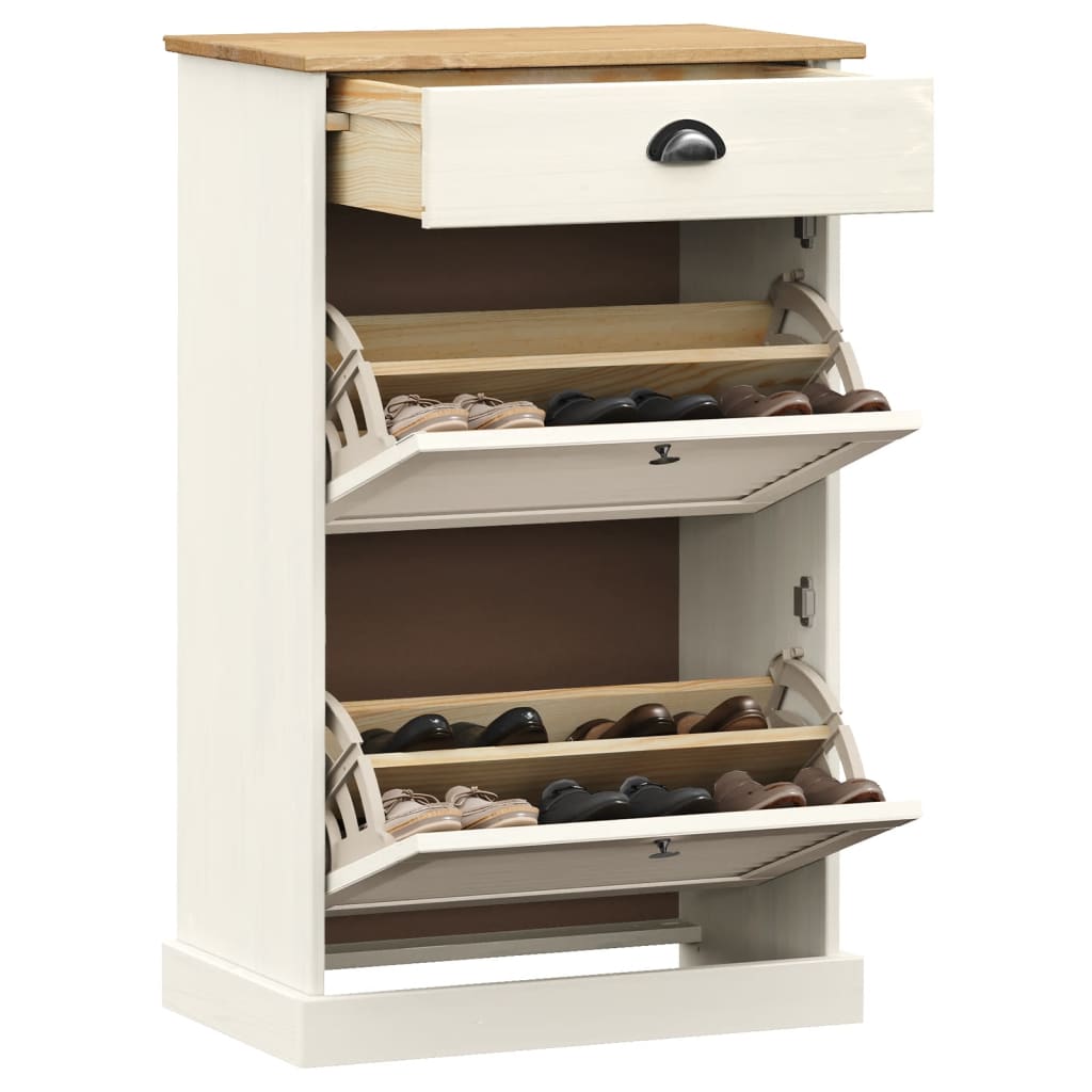 Skoskap VIGO 60x35x96 cm hvit heltre furu