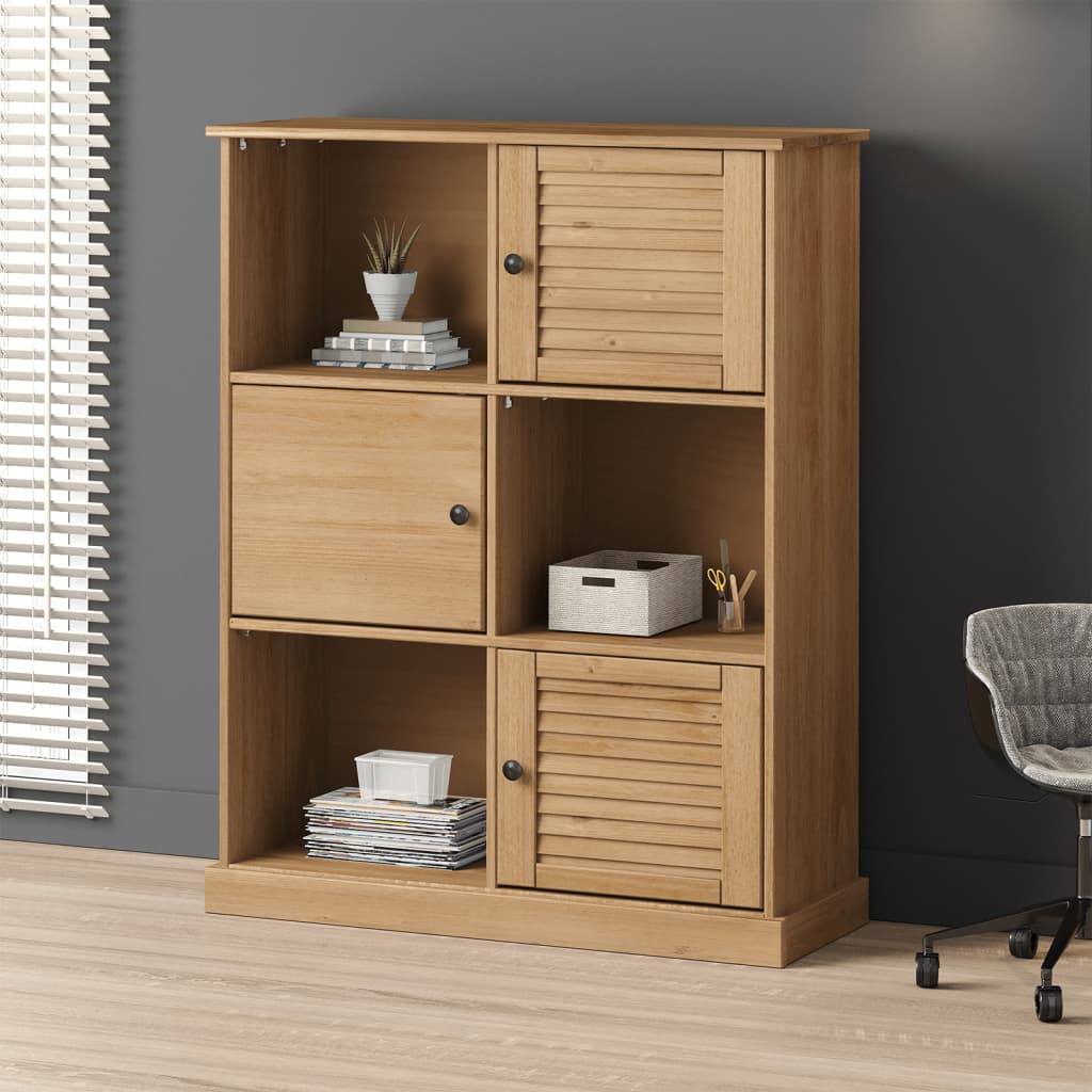 Bokhylle VIGO 90x35x114,5 cm heltre furu vidaXL