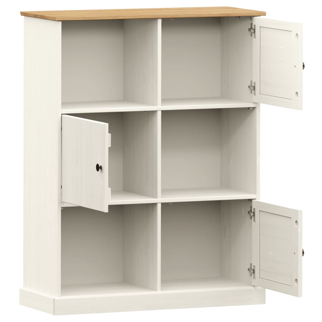 Bokhylle VIGO hvit 90x35x114,5 cm heltre furu vidaXL