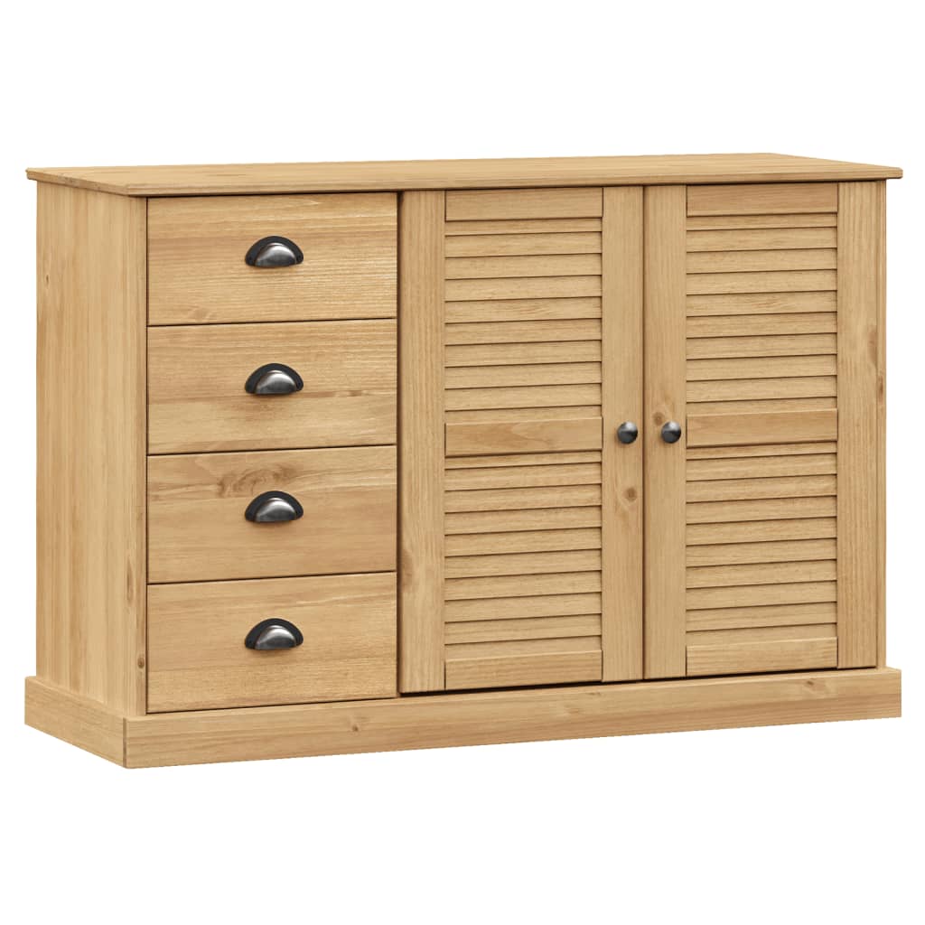 Skjenk med skuffer VIGO 113x40x75 cm heltre furu vidaXL