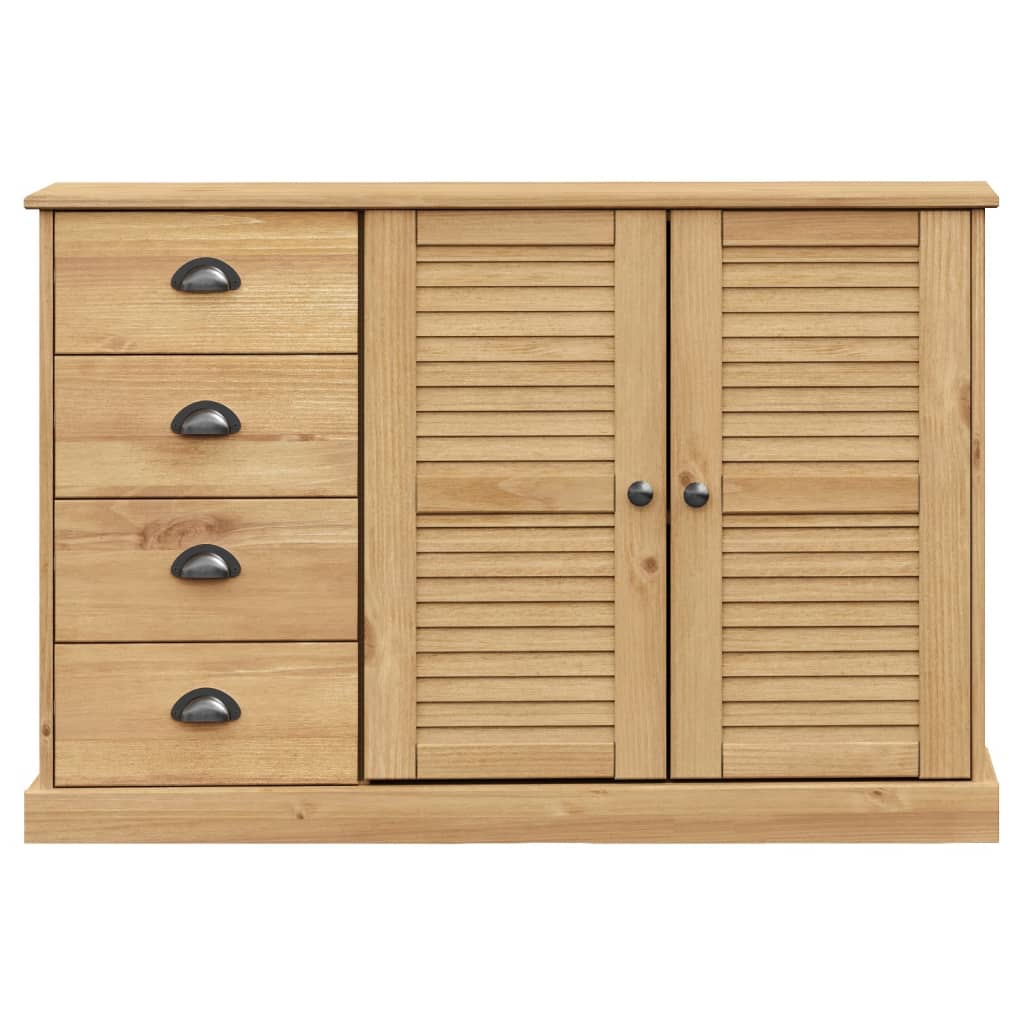 Skjenk med skuffer VIGO 113x40x75 cm heltre furu vidaXL
