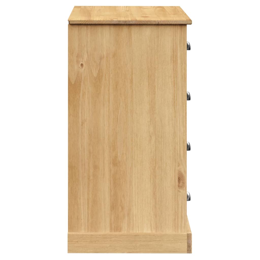 Skjenk med skuffer VIGO 113x40x75 cm heltre furu vidaXL