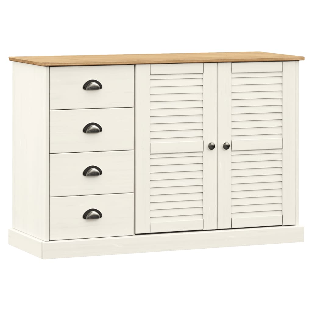 Skjenk med skuffer VIGO 113x40x75 cm heltre furu vidaXL