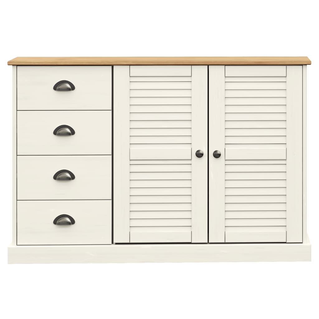 Skjenk med skuffer VIGO 113x40x75 cm heltre furu vidaXL