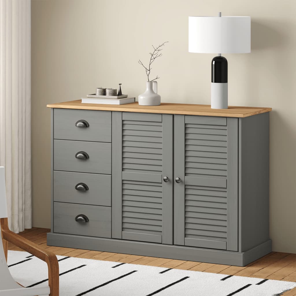 Skjenk med skuffer VIGO 113x40x75 cm heltre furu