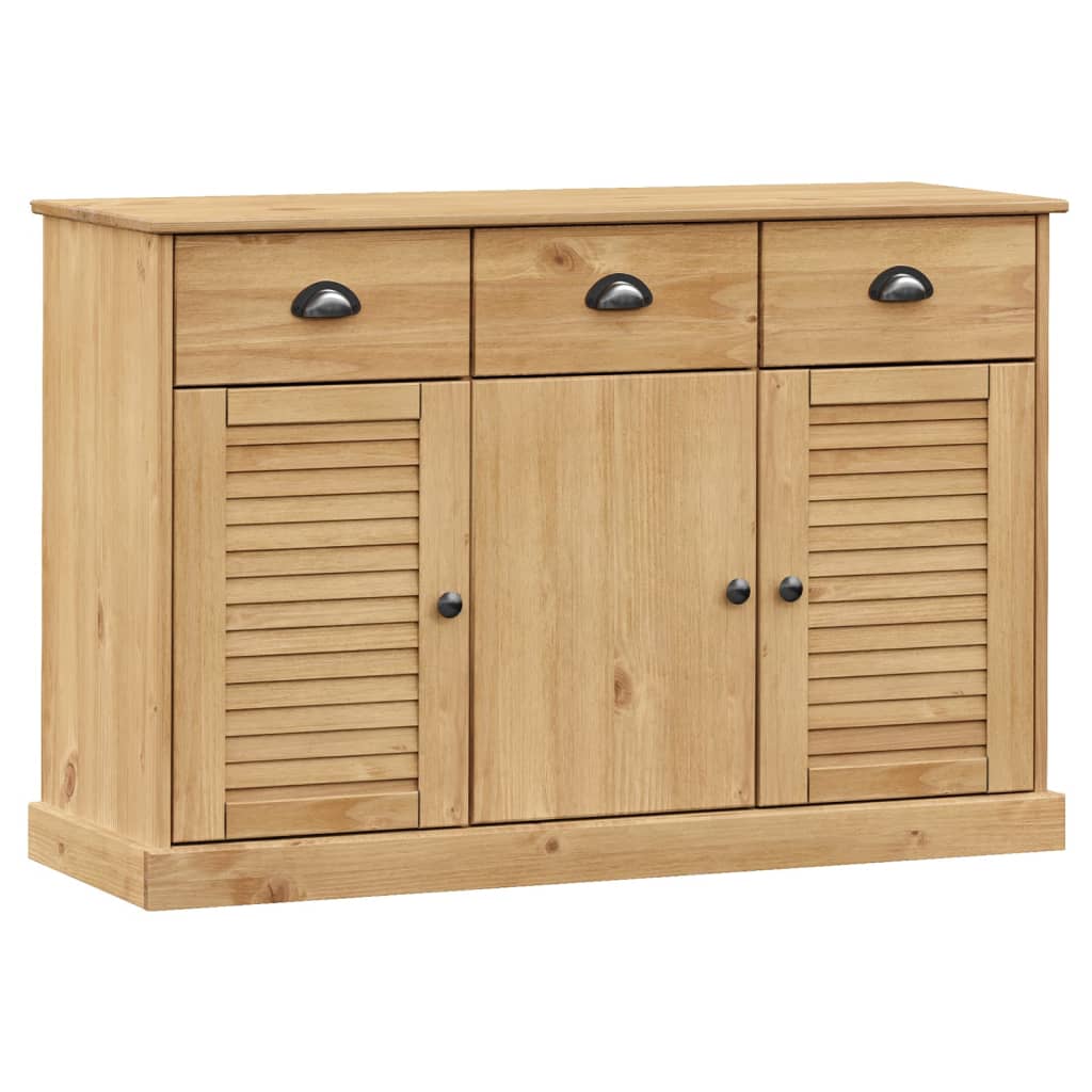 Skjenk med skuffer VIGO 113x40x75 cm heltre furu vidaXL