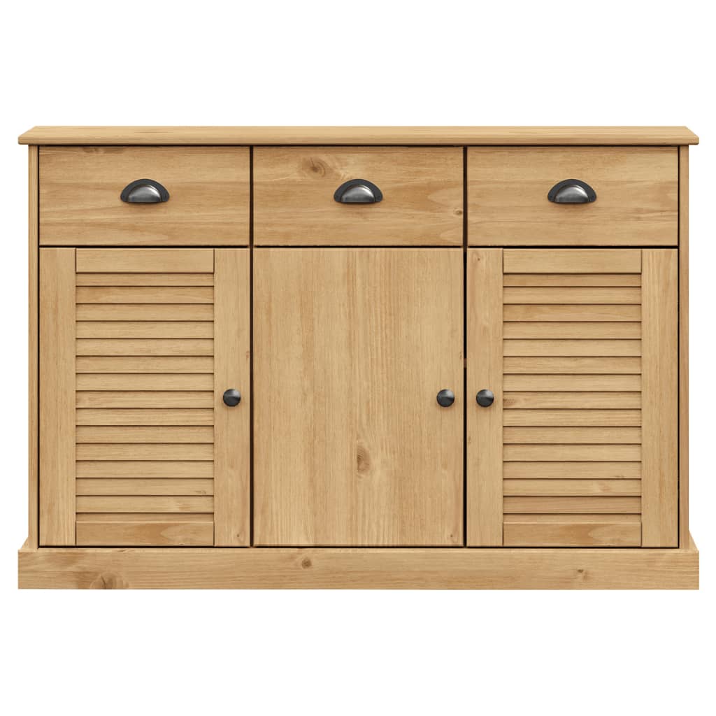 Skjenk med skuffer VIGO 113x40x75 cm heltre furu vidaXL