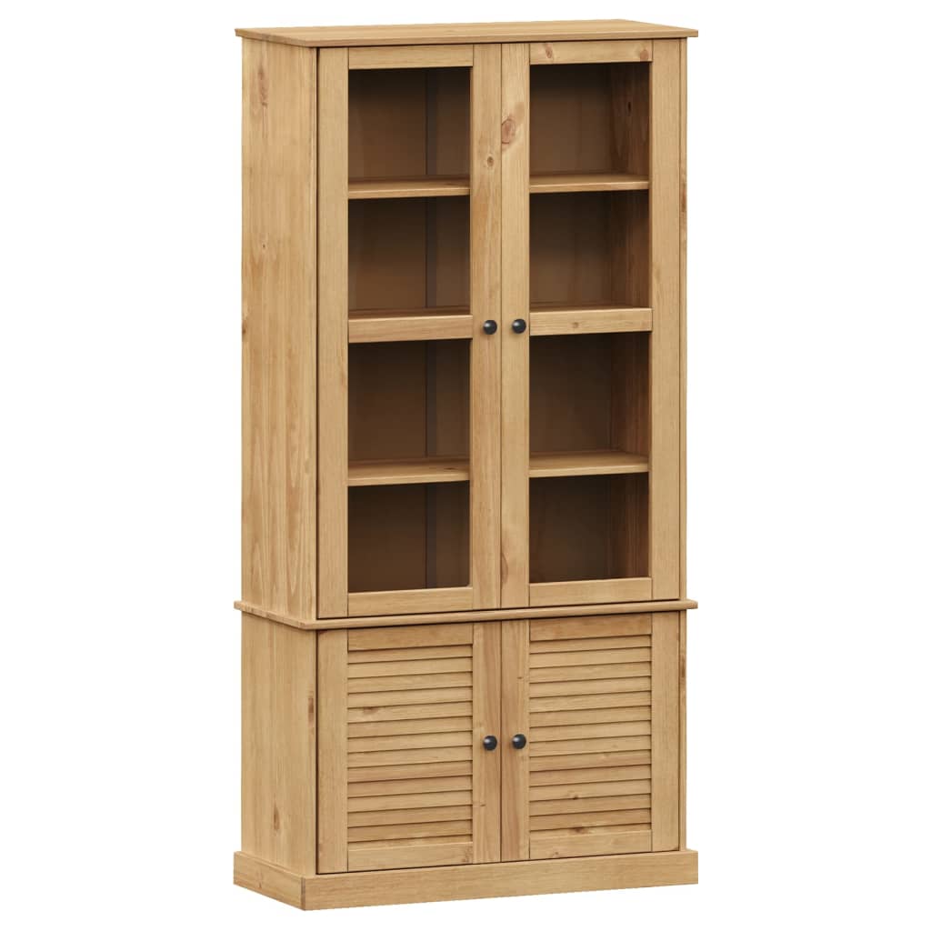 Vitrine VIGO 85x35x170 cm heltre furu vidaXL