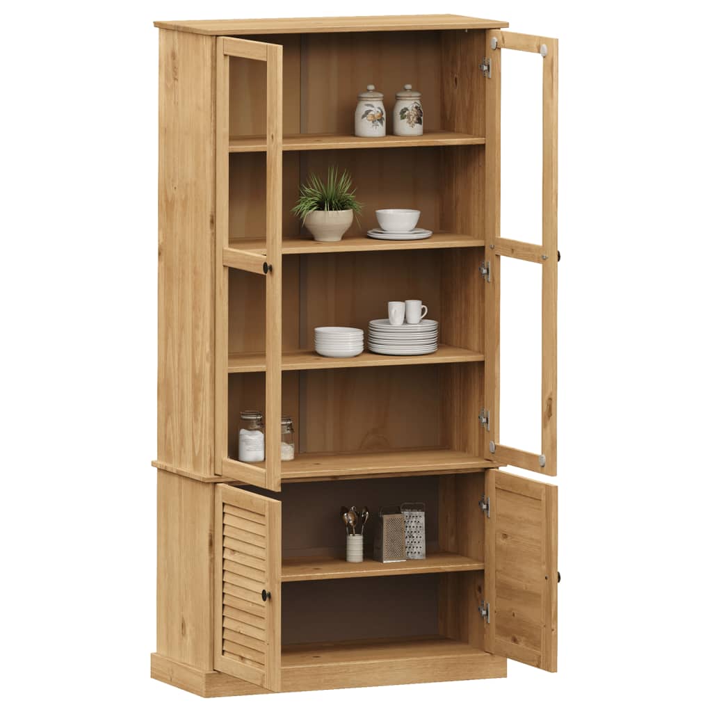 Vitrine VIGO 85x35x170 cm heltre furu vidaXL