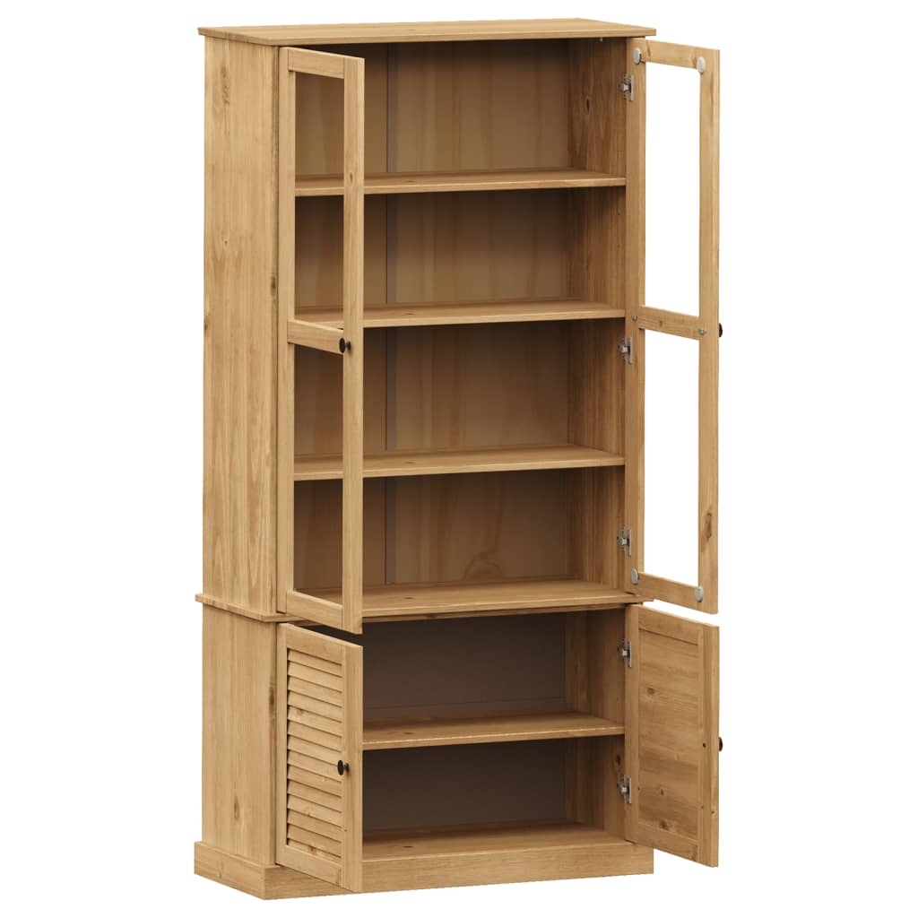 Vitrine VIGO 85x35x170 cm heltre furu vidaXL