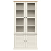 Vitrine VIGO hvit 85x35x170 cm heltre furu