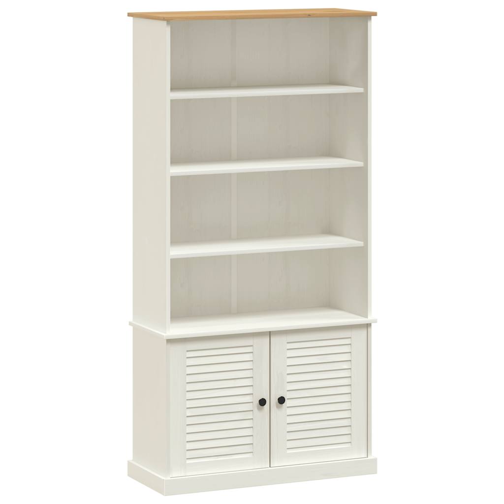 Bokhylle VIGO hvit 85x35x170 cm heltre furu