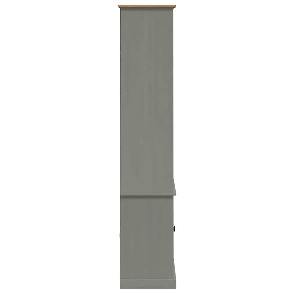 Bokhylle VIGO grå 85x35x170 cm heltre furu