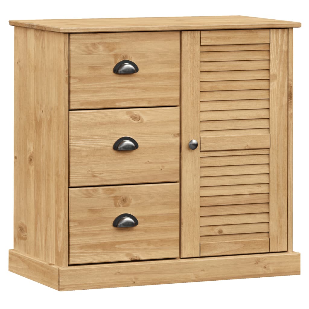 Skjenk med skuffer VIGO 78x40x75 cm heltre furu vidaXL