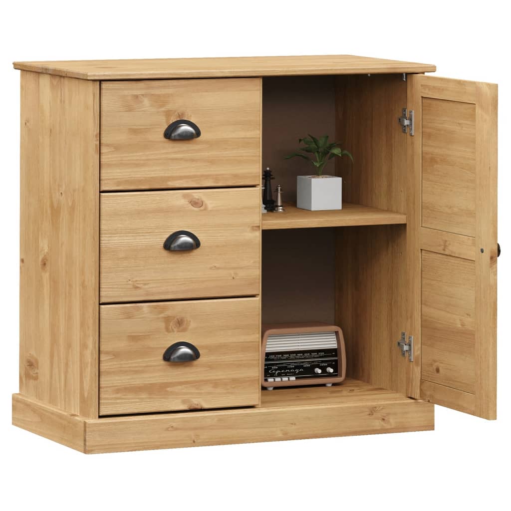 Skjenk med skuffer VIGO 78x40x75 cm heltre furu vidaXL