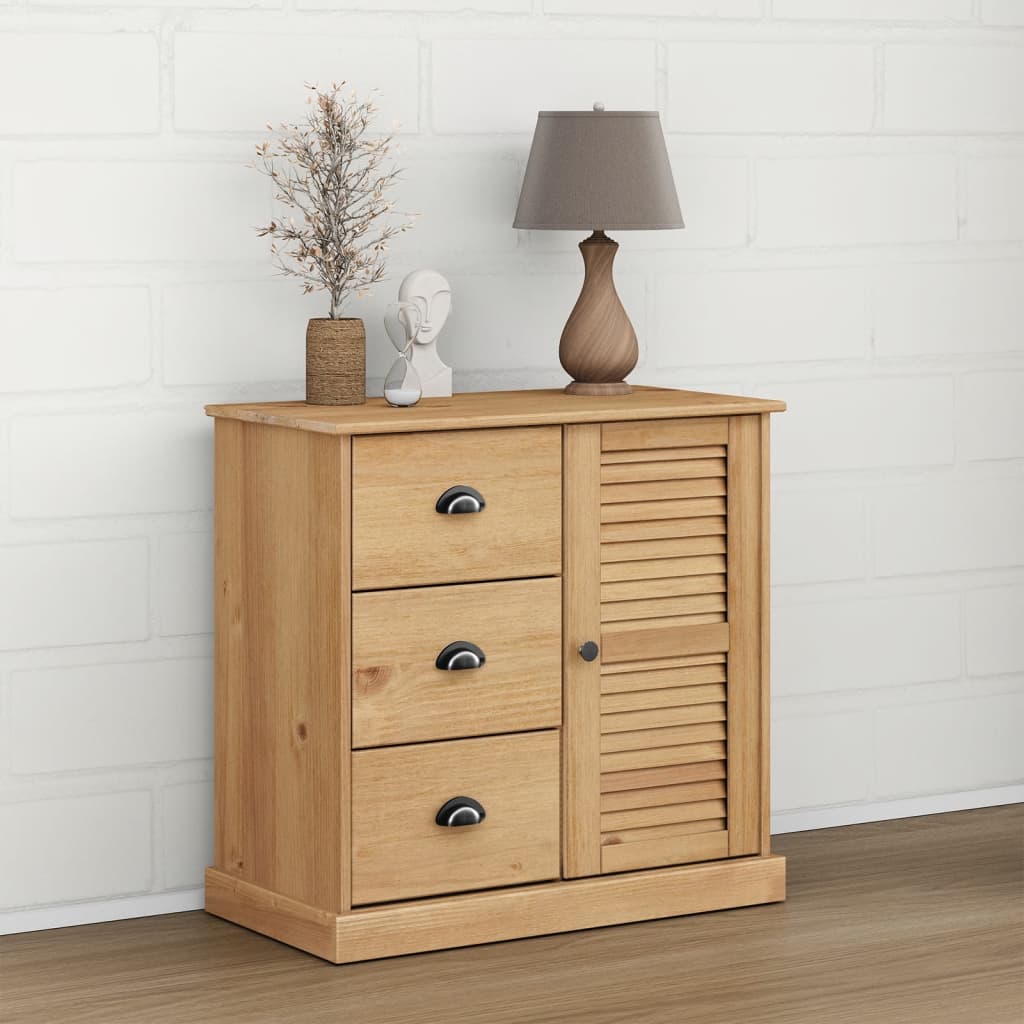 Skjenk med skuffer VIGO 78x40x75 cm heltre furu vidaXL