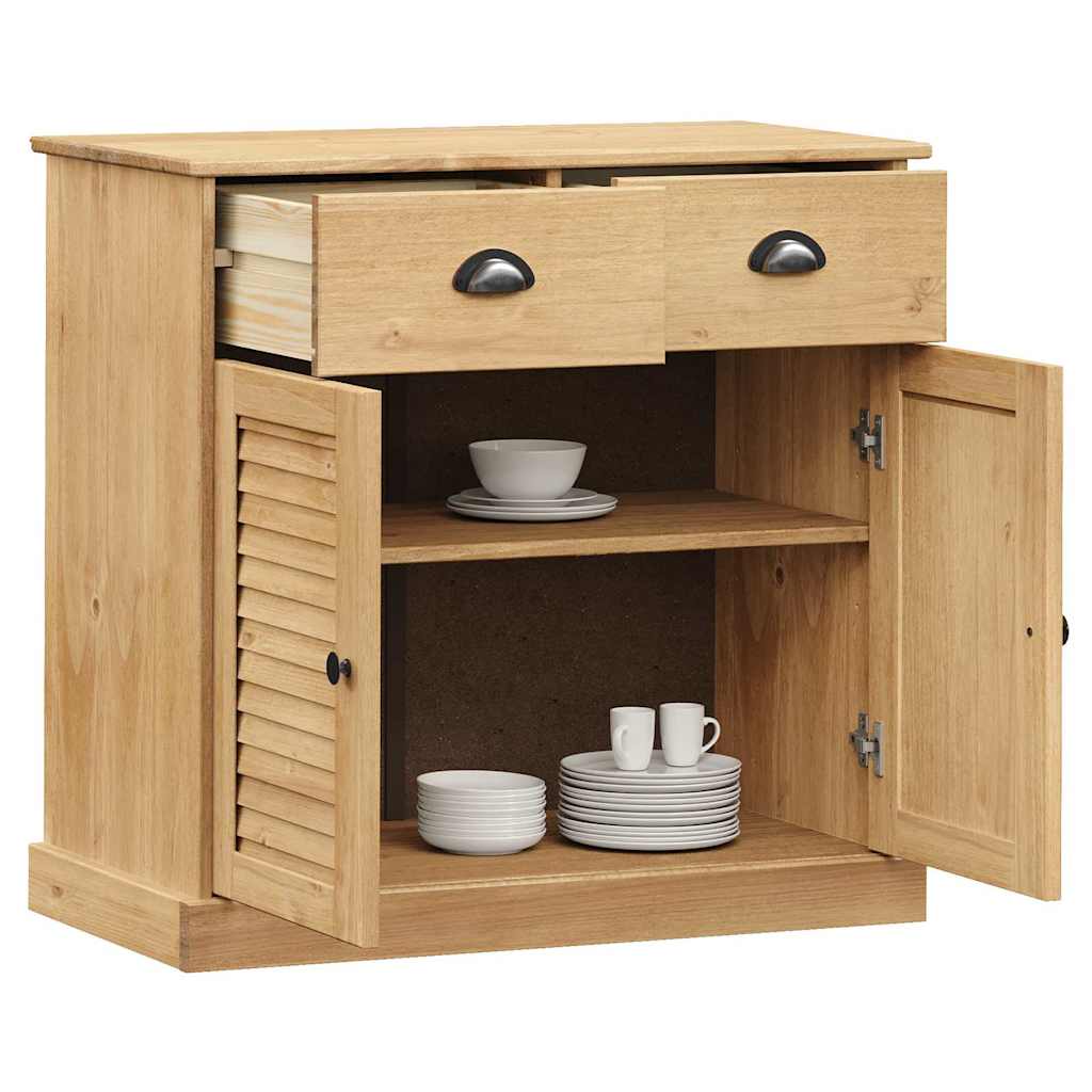 Skjenk med skuffer VIGO 78x40x75 cm heltre furu vidaXL