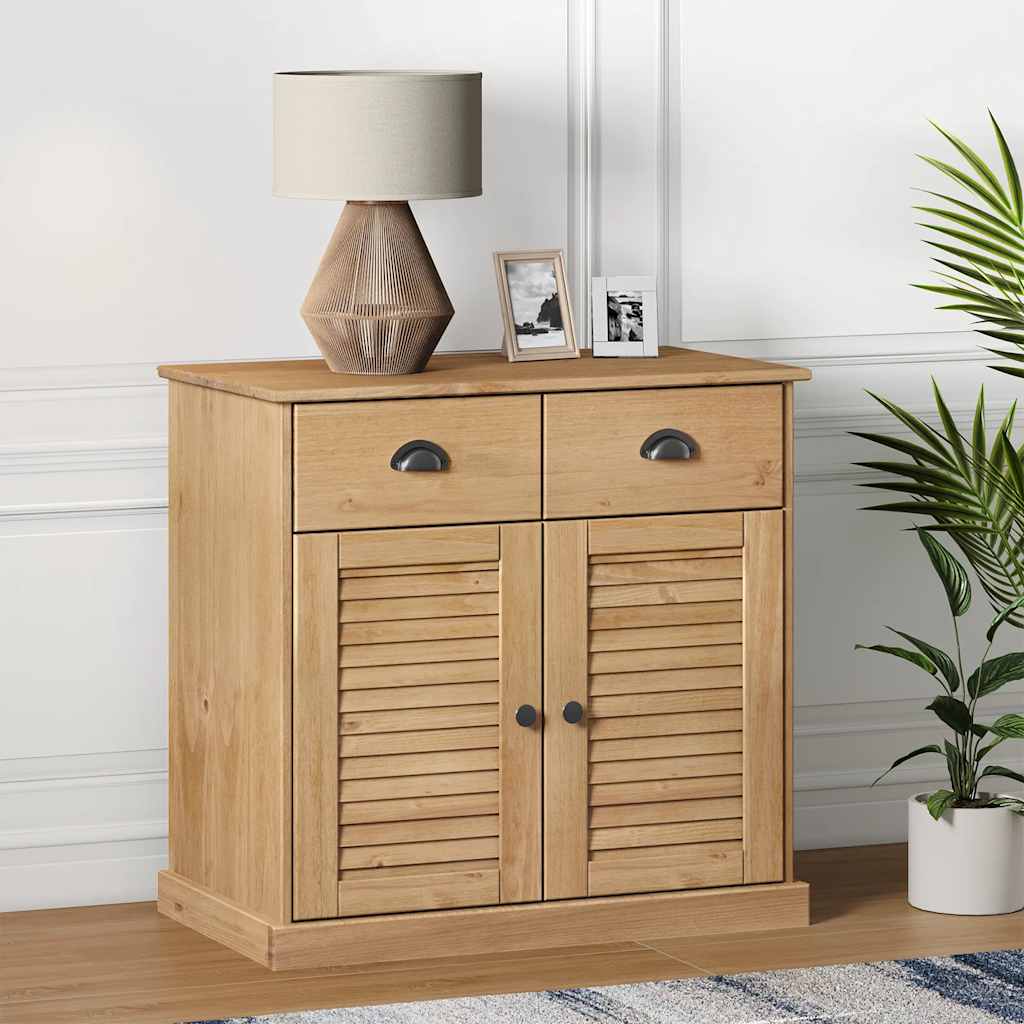 Skjenk med skuffer VIGO 78x40x75 cm heltre furu vidaXL