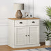 Skjenk med skuffer VIGO 78x40x75 cm hvit heltre furu vidaXL
