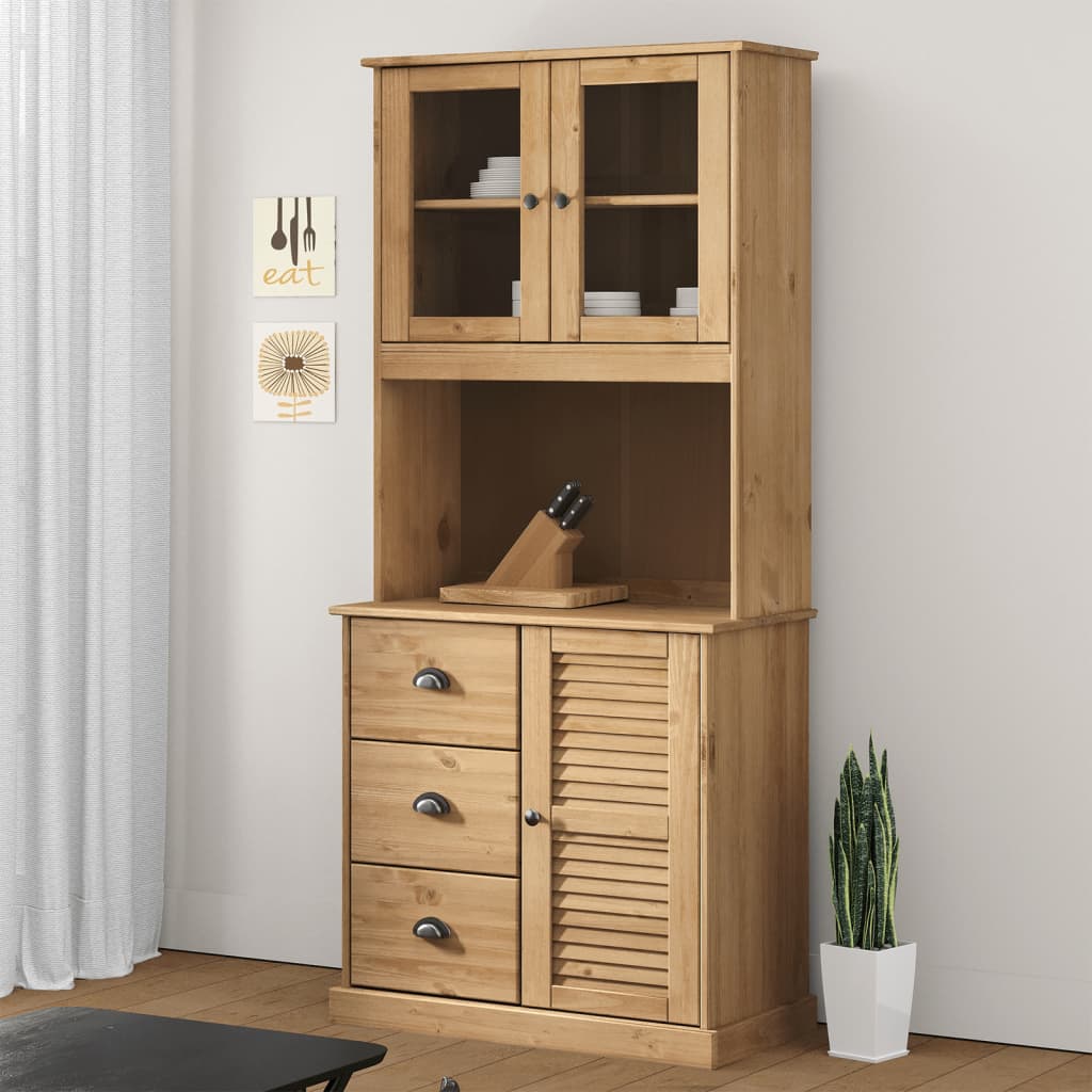 Topp til kommode VIGO 78x30x100 cm heltre furu vidaXL