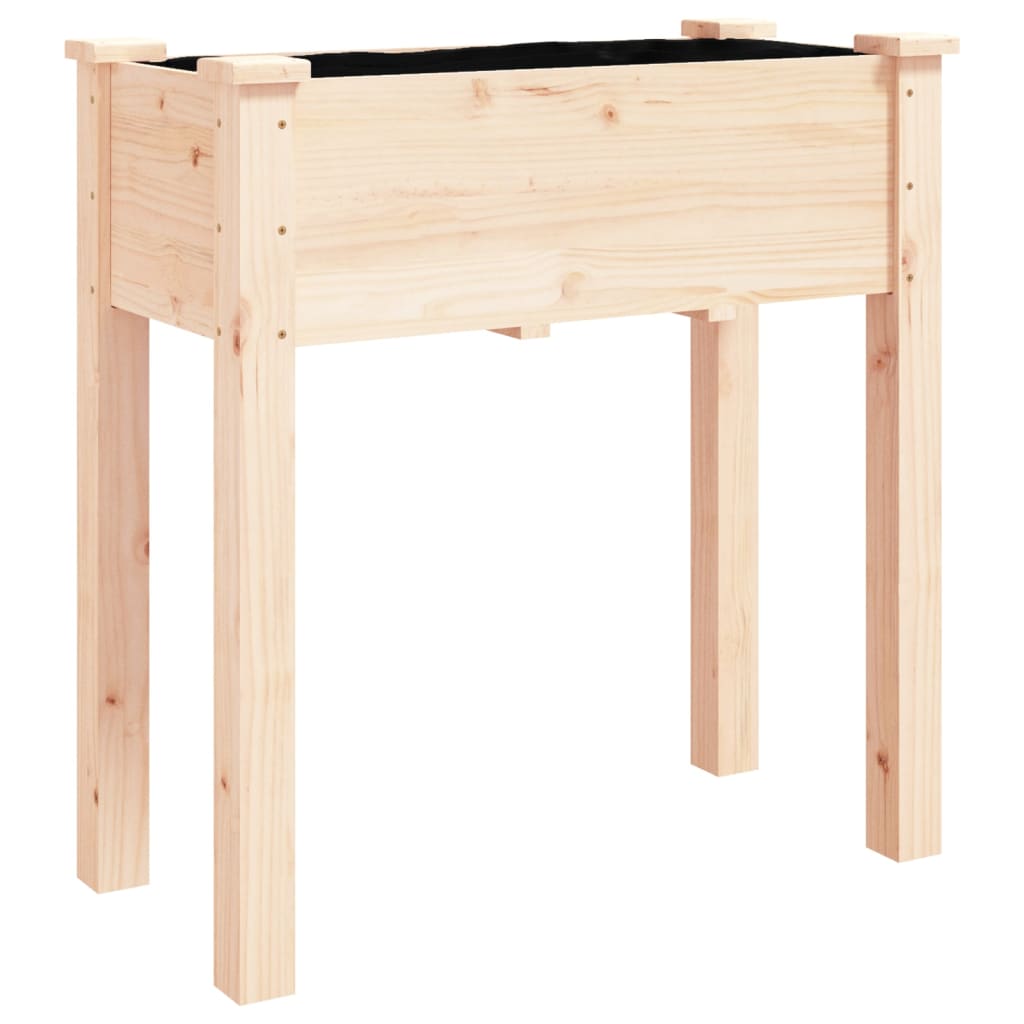 Plantekasse med foring 71x37x80 cm heltre gran