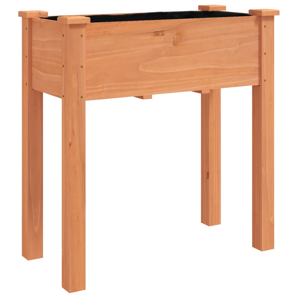Plantekasse med foring brun 71x37x80 cm heltre gran