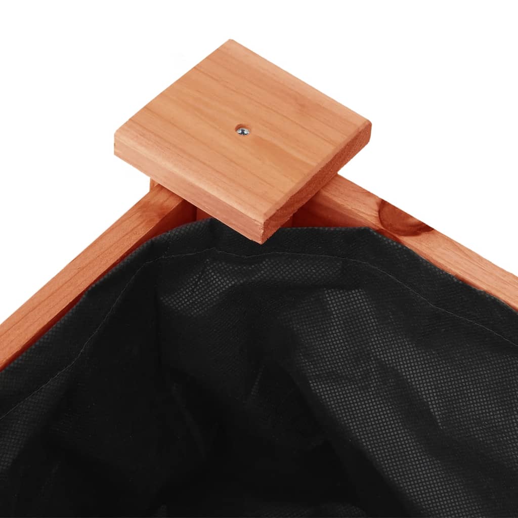 Plantekasse med foring brun 71x37x80 cm heltre gran