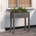 Plantekasse med foring grå 71x37x80 cm heltre gran