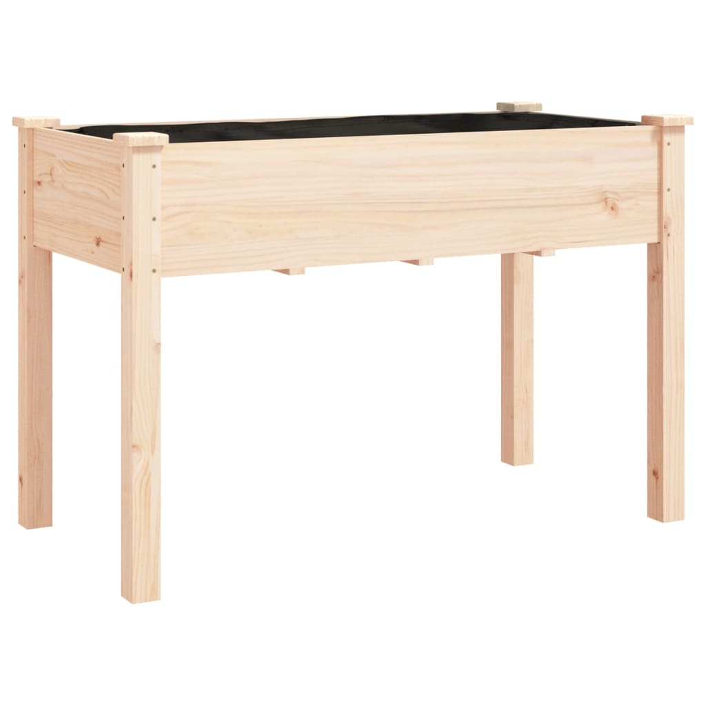 Plantekasse med foring 118x59x80 cm heltre gran vidaXL