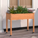 Plantekasse med foring brun 118x59x80 cm heltre gran