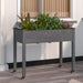 Plantekasse med foring grå 118x59x80 cm heltre gran