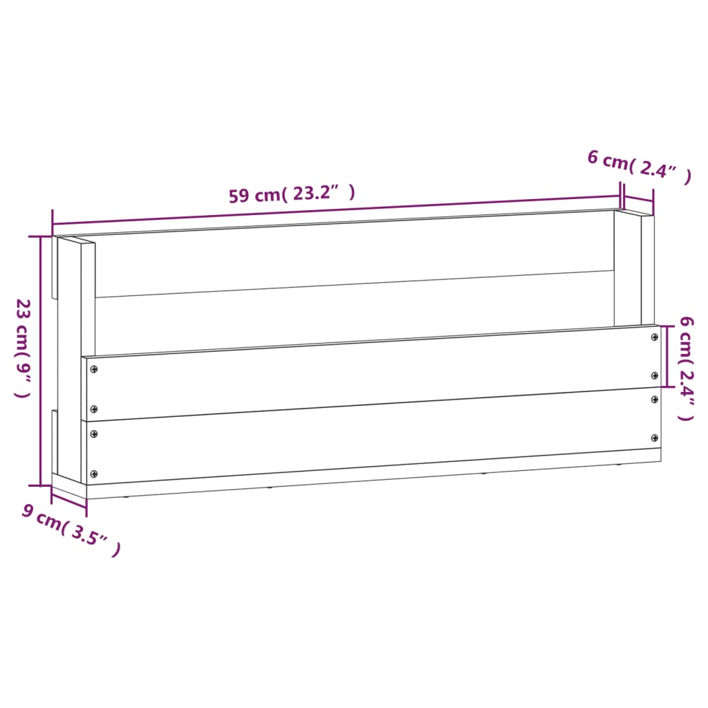 Veggmonterte skohyller 2 stk hvit 59x9x23 cm heltre furu