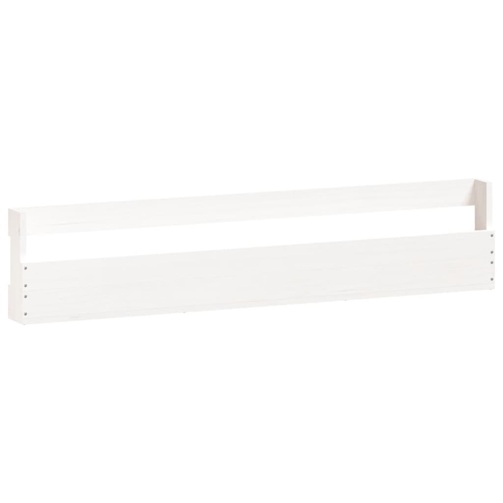 Veggmonterte skohyller 2 stk hvit 110 x 9 x 23 cm heltre furu