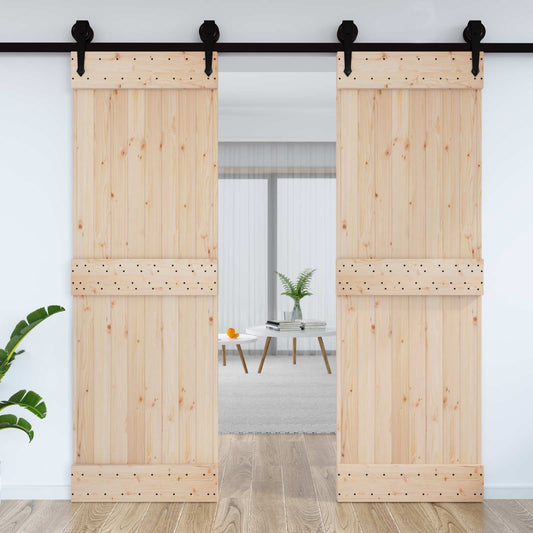 Dør NARVIK Naturlig 70 x 210 cm Massiv Furu Tre