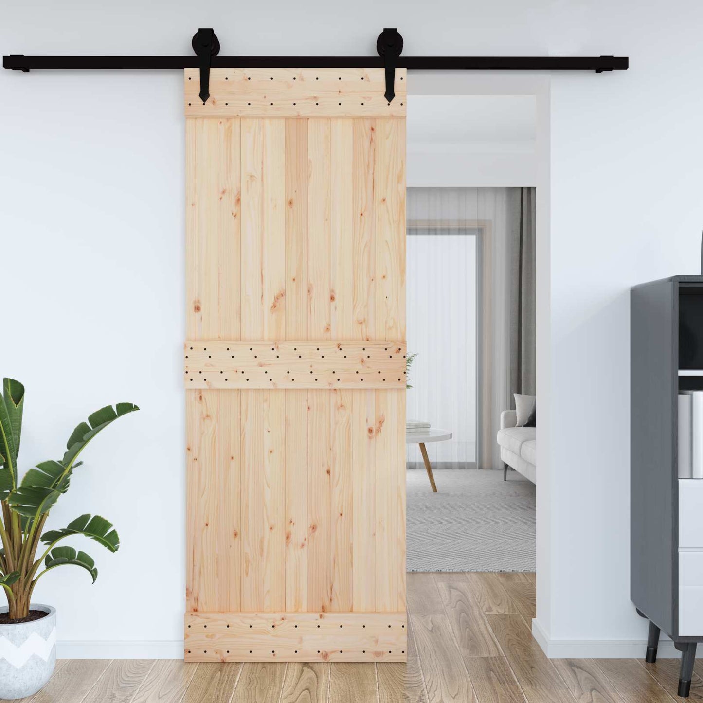 Dør NARVIK Naturlig 85 x 210 cm Massiv Furu Tre