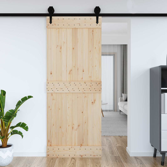 Dør NARVIK Naturlig 90 x 210 cm Massiv Furu Tre